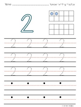 Penmanship: Number Writing Practice by Classroom Tips | TpT