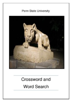 Penn State University Crossword Puzzle and Word Search Bell Ringer