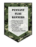Pennant Flag Banners Classroom Decorations w/ Military Boo