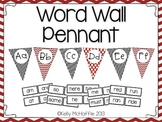 Pennant Word Wall {black, red, and white}