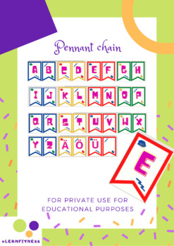 Preview of Pennant chain - Pennant alphabet - DAZ includes Ä Ü Ö