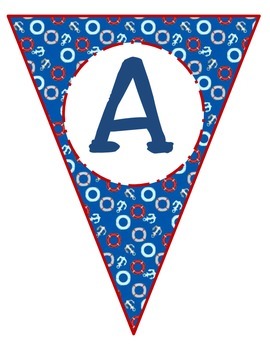 Preview of Banner Letters Pennants Nautical