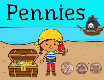 Preview of Pennies & Pirates- Coin anchor charts, poem, and practice