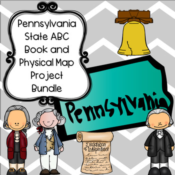 Preview of Pennsylvania Bundle--Pennsylvania ABC Book and Physical Map Research Projects