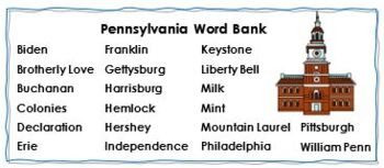 Pennsylvania Crossword Puzzle Word Search Combo TPT