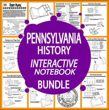 Preview of Pennsylvania History State Study – ALL Content Included – No Textbook Needed!