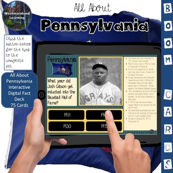 Preview of Distance Learning Pennsylvania Interactive Digital Boom Cards Flash Cards