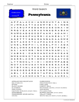 Pennsylvania Puzzle BUNDLE Word Search Crossword U S States Google