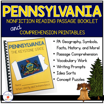 Preview of Pennsylvania Reading Passage Packet and Comprehension Printables