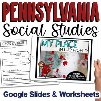 Preview of Pennsylvania Social Studies | Me On the Map | City, County, State, Country, Cont