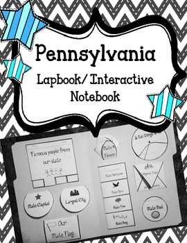 Preview of Pennsylvania State Lapbook. Interactive Notebook. US History and Geography