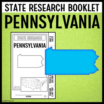 Preview of Pennsylvania State Report Research Project Tabbed Booklet | Guided Research
