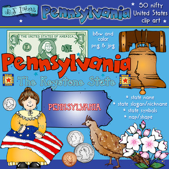 Preview of Pennsylvania State Symbols Clip Art Download