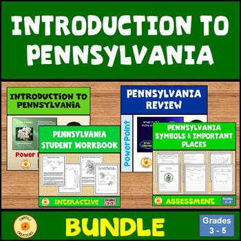 Preview of Pennsylvania State Symbols and Important Places BUNDLE Teach and Assess