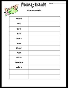 Pennsylvania State Symbols and Research Packet by My Teaching Spirit