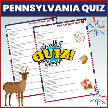 Preview of Pennsylvania Trivia Quiz | US States Geography Trivia Quiz