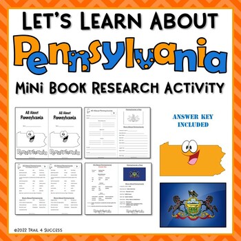Preview of Pennsylvania Webquest Worksheets Reading Research Mini Book