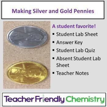 Preview of Chemistry Lab: Penny Alloy Making Silver and Gold Pennies!
