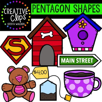 Pentagon Shapes {Creative Clips Digital Clipart} | TpT