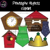 Pentagon objects clipart