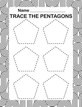 Pentagons Tracing Worksheet by Nulu Press | TPT