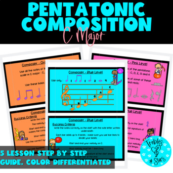 Preview of Pentatonic Melody Composition in C major - 5 week lesson plan