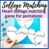 Pentatonic Solfege Matching Heart Game for Re on Valentine's Day