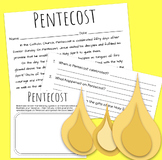 Pentecost Reading Passage, Comprehension Questions, and Wr