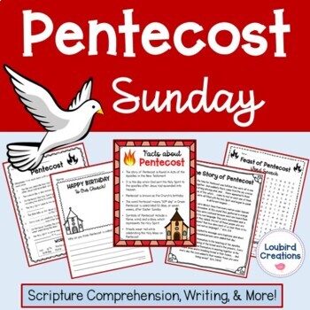 Preview of Pentecost Sunday | Holy Spirit | Scripture Comprehension Writing