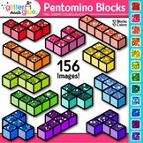 Pentomino Blocks Clipart: 156 Math Area & Perimeter Clip A