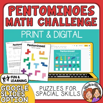 Preview of Pentominoes - Use Pentomino Puzzles to Develop Spatial Skills! - Math Challenge
