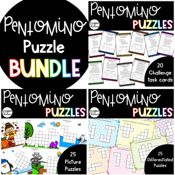 Preview of Pentomino Puzzles BUNDLE