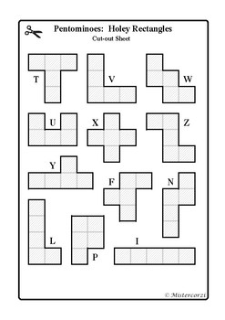 Preview of Pentominoes: Holey Rectangles