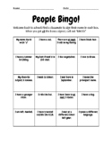 People Bingo (Get to know your classmates!)