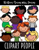 People Clipart--Kids (90+ Color and BW Images)