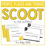 People, Places and Things Nouns Task Cards or Scoot with R