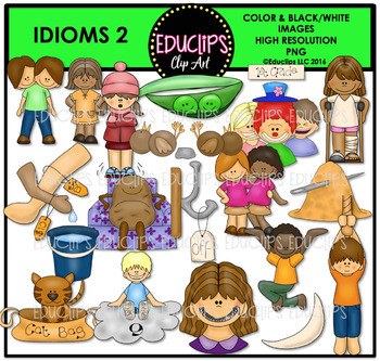 Preview of Idioms 2 Clip Art Bundle {Educlips Clipart}