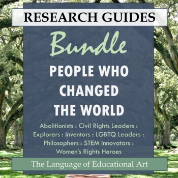 Preview of People Who Changed the World Research Paper Projects BUNDLE — CCSS Rubrics