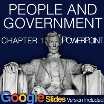 Preview of People and Government PowerPoint / Google Slides + Video clips & Presenter Notes