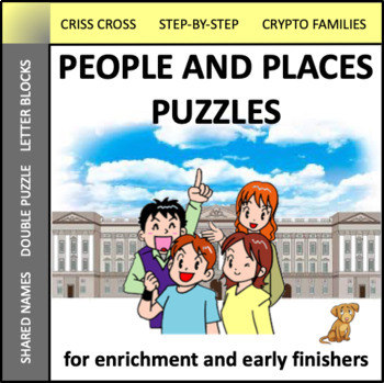 Preview of People and Places Puzzles - social studies enrichment