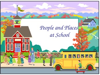 Preview of People and Places at my School- Powerpoint/printable for students