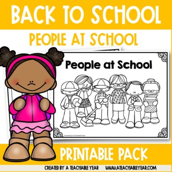 Preview of People at School Activities and Worksheets | Great for ESL