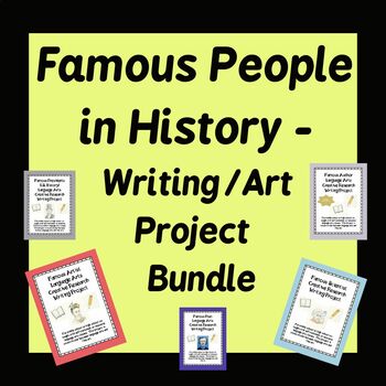 Preview of People in History - Writing Bundle for Middle or High School SPED arts ELA class