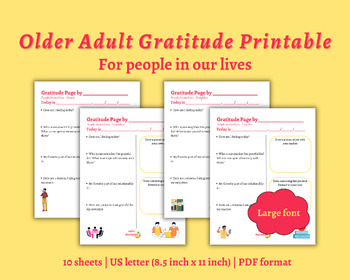 Preview of People in Our Lives Gratitude Worksheets | Printable Activity for All Ages