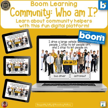 Preview of People in the Community Who Am I?  Boom Learning Digital Task Cards