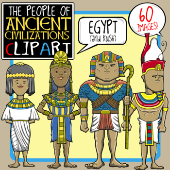 Preview of People of Ancient Civilizations Clip Art: Ancient Egypt + Kush