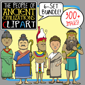 Preview of People of Ancient Civilizations Clip Art Bundle