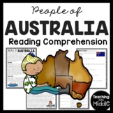 People of Australia Reading Comprehension Worksheet Contin