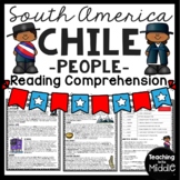 People of Chile in South America Reading Comprehension Wor