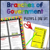 Branches of Government Poster and Interactive Notebook INB Set